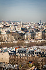 Image showing View over the rooftops of Paris