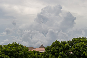 Image showing Architectural background of a house roof