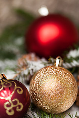 Image showing Several assorted Christmas ornaments