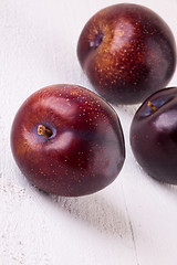 Image showing Fresh ripe red plums