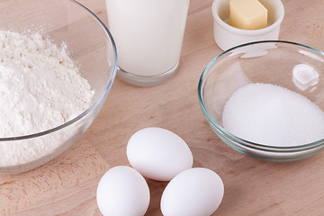 Image showing Baking ingredients in the kitchen