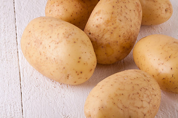 Image showing Farm fresh washed whole potatoes