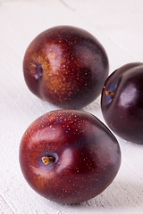 Image showing Fresh ripe red plums
