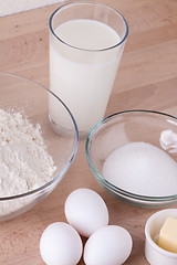 Image showing Baking ingredients in the kitchen