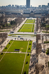 Image showing View over the rooftops of Paris