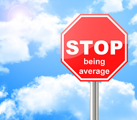 Image showing stop being average