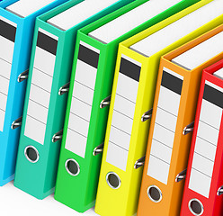 Image showing the colorful ring binders