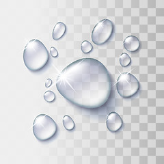 Image showing Transparent water drop