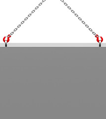 Image showing The crane hooks