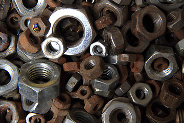 Image showing steel nuts as nice beackground