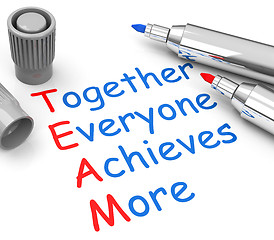 Image showing together everyone achieves more