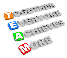 Image showing together everyone achieves more