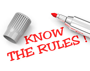 Image showing know the rules