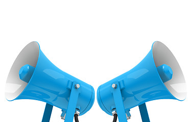 Image showing the blue megaphones