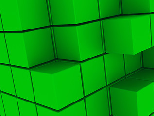 Image showing the green cubes