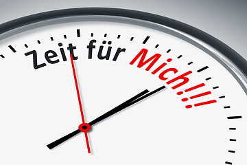 Image showing Uhr mit Text