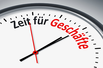 Image showing Uhr mit Text