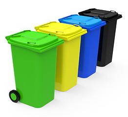 Image showing the garbage cans