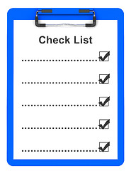 Image showing the check list