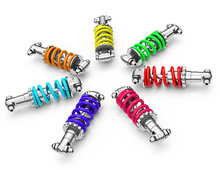 Image showing colorful dampers
