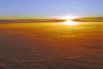 Image showing Above the clouds