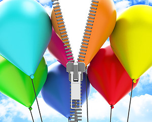 Image showing the colorful balloons