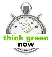 Image showing think green now