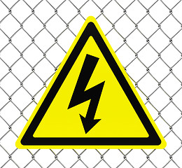 Image showing Hazard high voltage sign