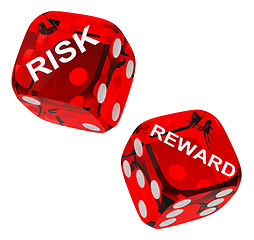 Image showing risk and reward dices