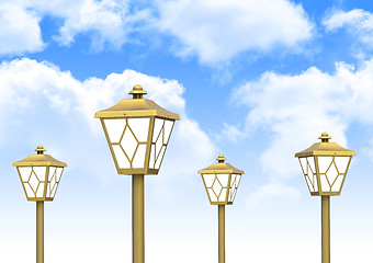 Image showing the golden lamps