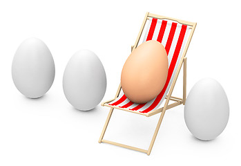 Image showing sunbathing egg