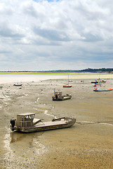 Image showing Fishing boats in Cancale, France.