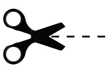 Image showing black scissors
