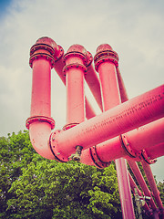 Image showing Retro look Berlin water pipes