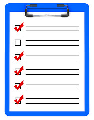 Image showing The check list