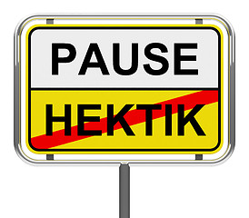 Image showing pause-hektik