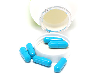 Image showing blue pills