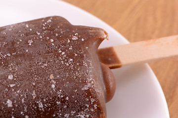 Image showing Close up of chocolate ice cream