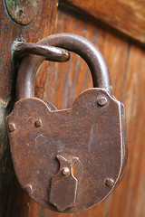 Image showing Huge old padlock