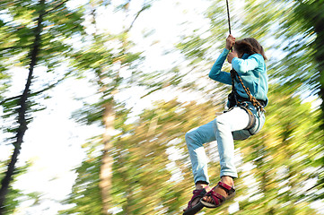 Image showing child in a climbing adventure activity park