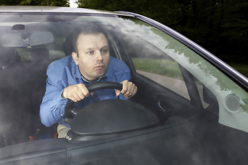 Image showing Tired driver