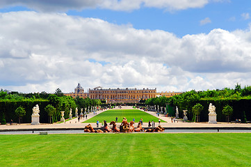 Image showing Versailles gardens and palace