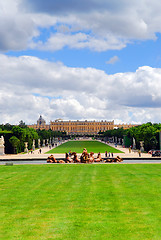 Image showing Versailles gardens and palace