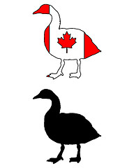 Image showing Canada goose flag