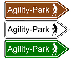 Image showing Sign agility park, for dogs