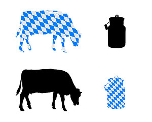 Image showing Bavarian milk cow