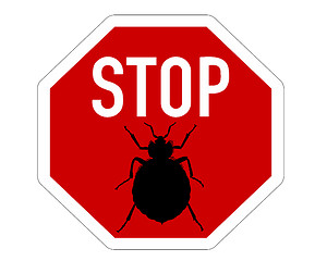 Image showing Stop sign for bedbugs