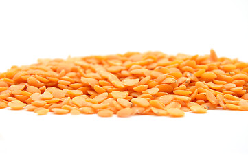 Image showing Lentils on white