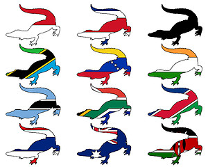 Image showing Crocodile flags