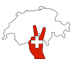 Image showing Switzerland hand signal